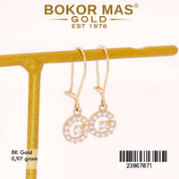 Anting Emas Desi Gantung Variasi Permata - 23067071 - 8K