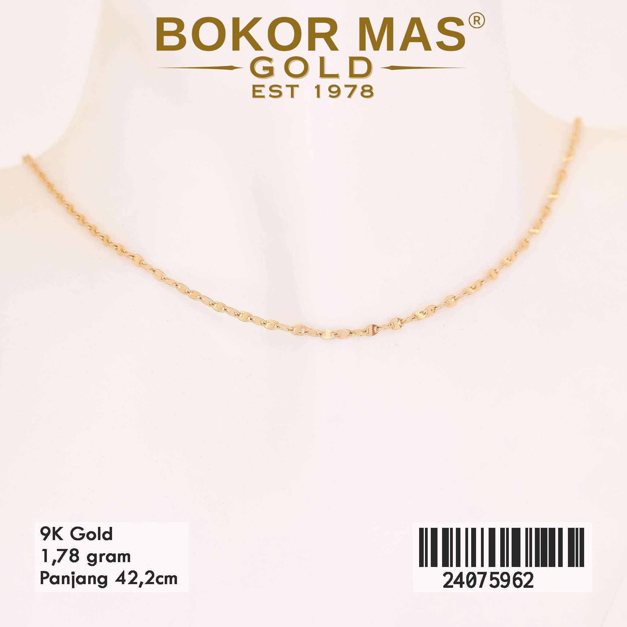 Kalung Toscano Variasi Tanpa Permata - 24075962 - 9K