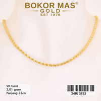 Kalung Emas Anak Tambang Korea Variasi Tanpa Permata - 24075893 - 9K