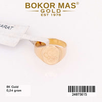 Cincin Emas Anak Ongsrot Variasi Tanpa Permata - 24075615 - 8K