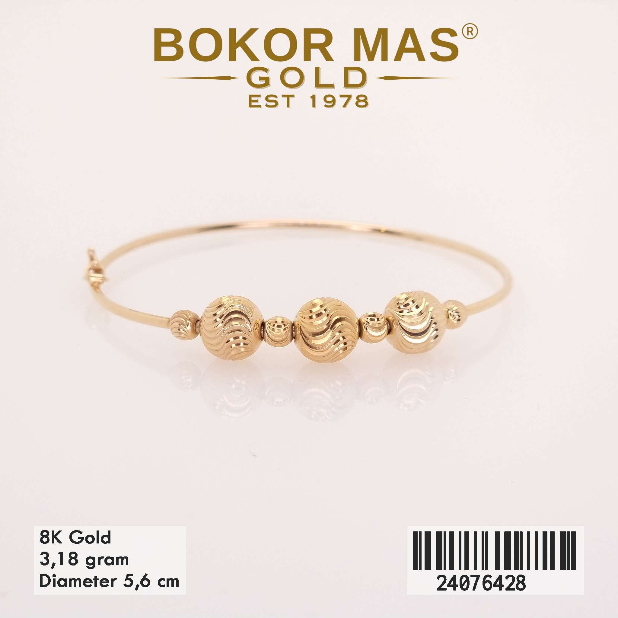 Gelang Bangkok Variasi Boba Tanpa Permata - 24076429 - 8K