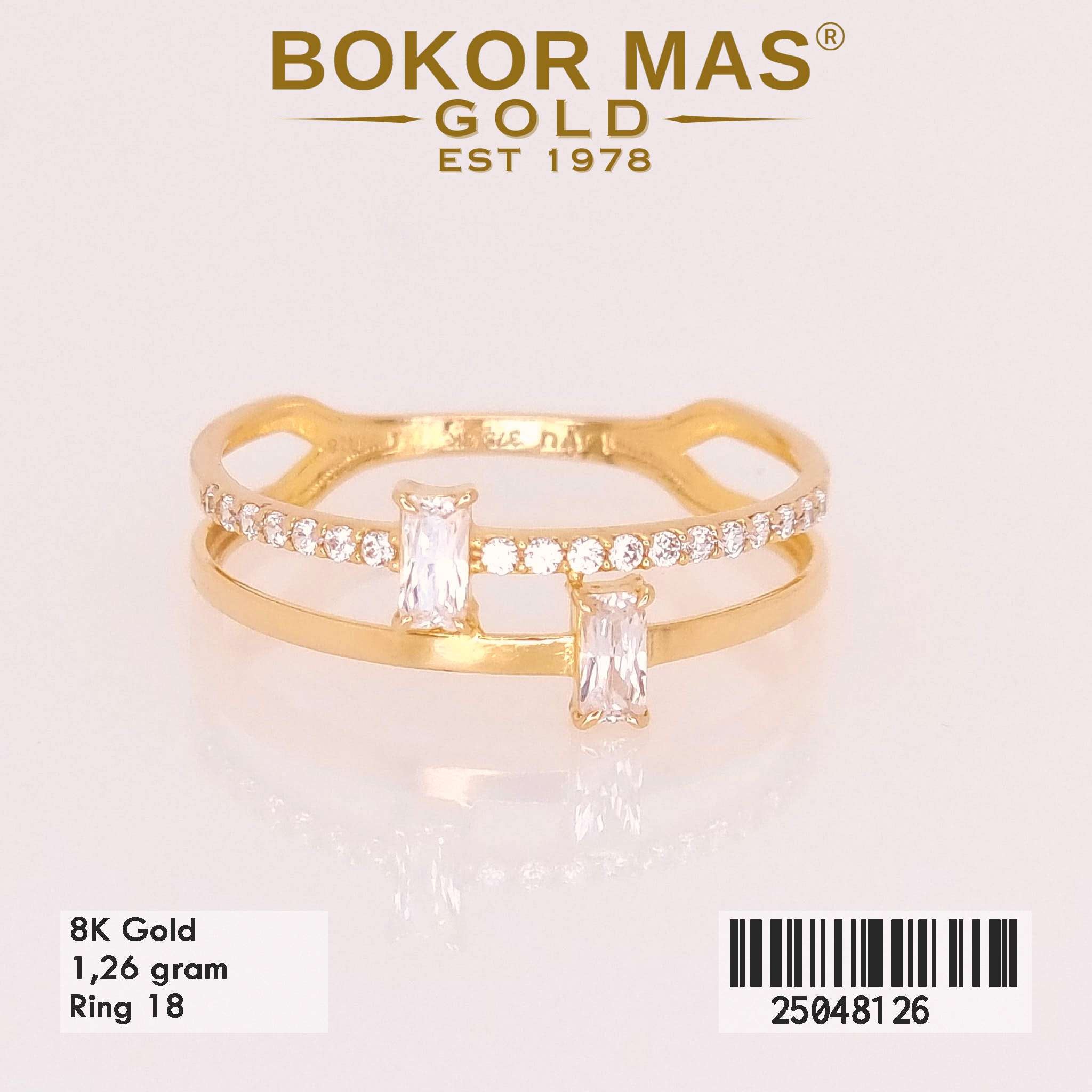 Cincin Dua Layer Variasi Permata - 25048126 - 8K