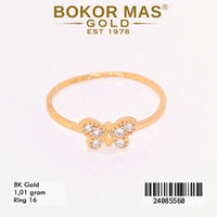 Cincin  Emas Variasi Permata - 24085560 - 8K