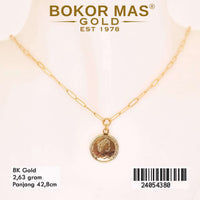 Kalung Emas Koin Elizabeth Variasi Tanpa - 24054380 - 8K