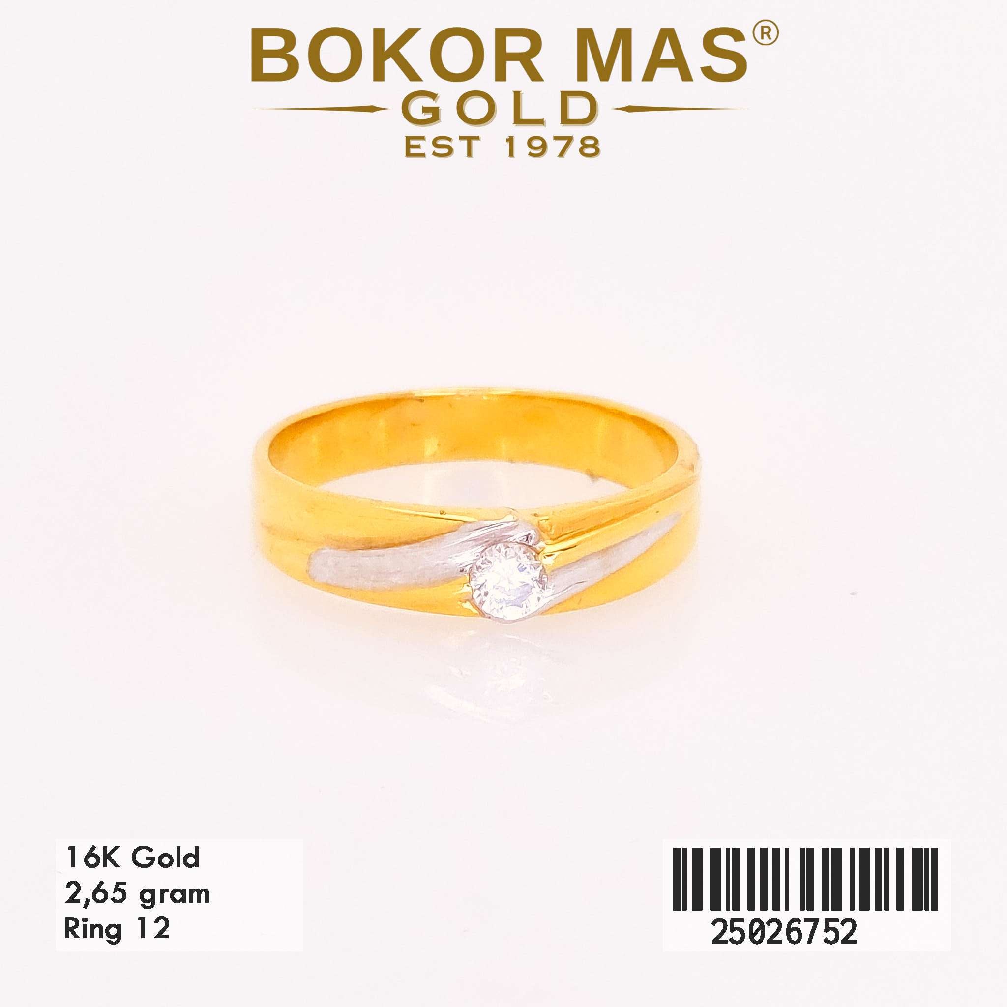 Foto Cincin Emas Asli Cincin Nikah Permata  - Perhiasan Asli Bokormas Gold