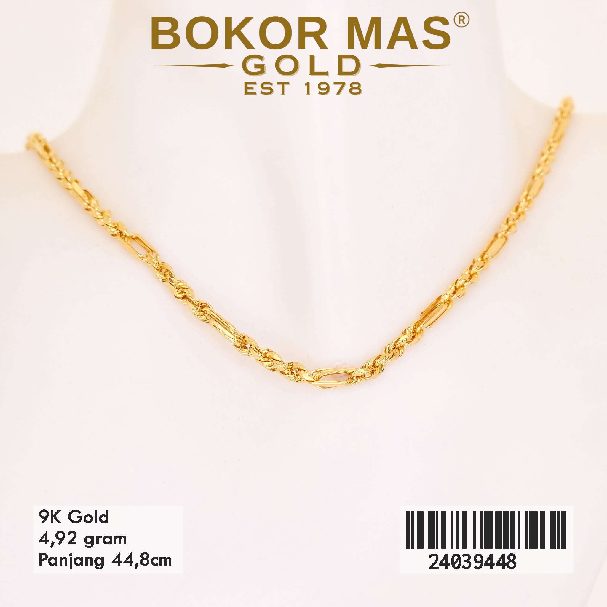 Kalung Tambang Korea Tanpa Permata - 24039448 - 9K