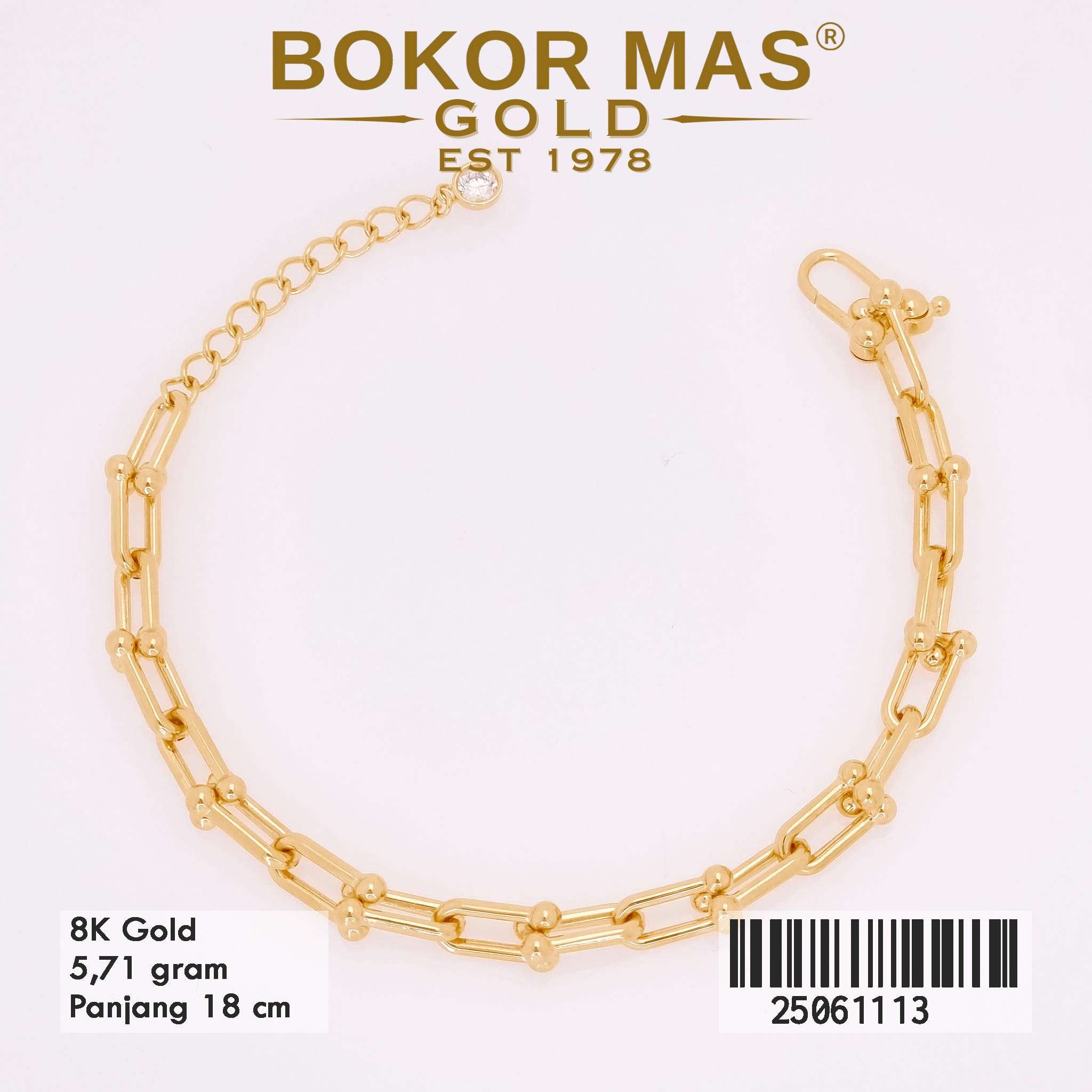 Gelang Emas Rantai Variasi Tiff - 25061113 - 8K