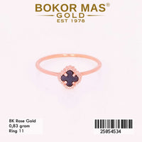 Cincin Emas Varias Bunga Hitam - 25054534 - 8K