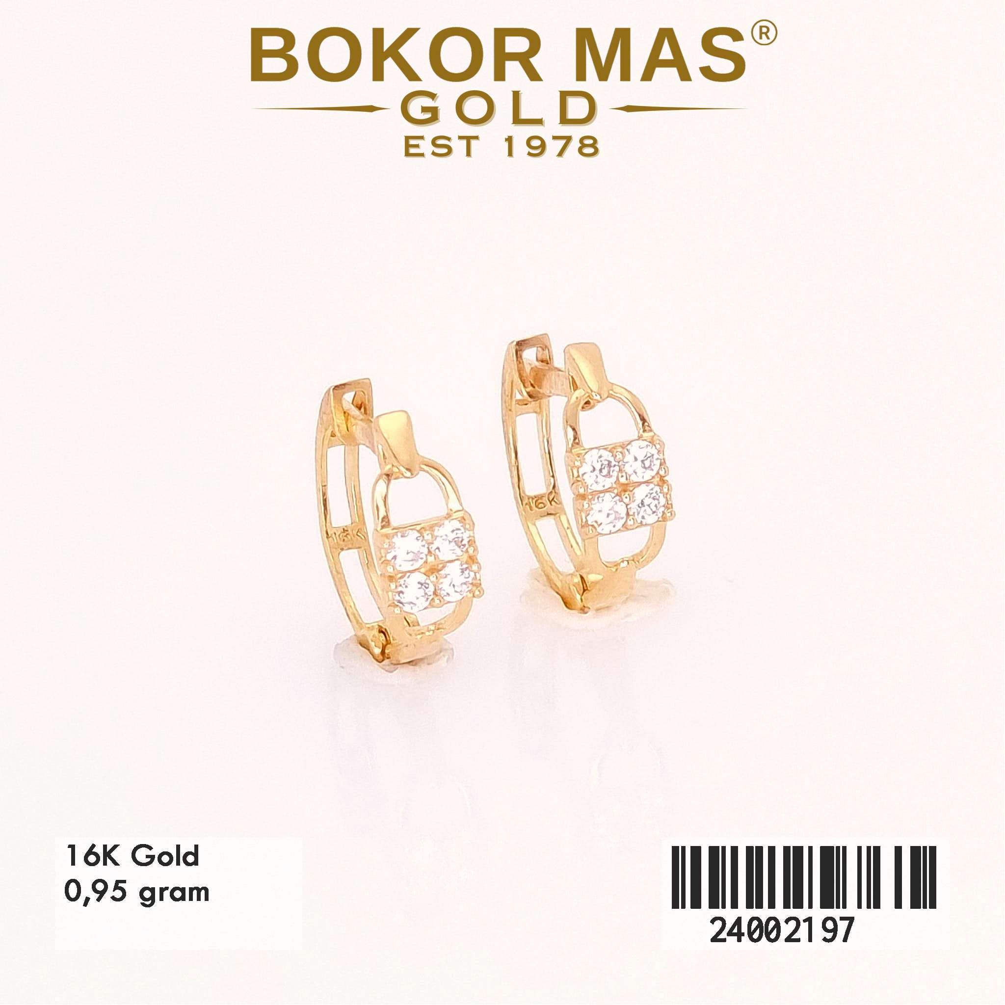 Anting Klip Variasi Permata - 24002197 - 16K
