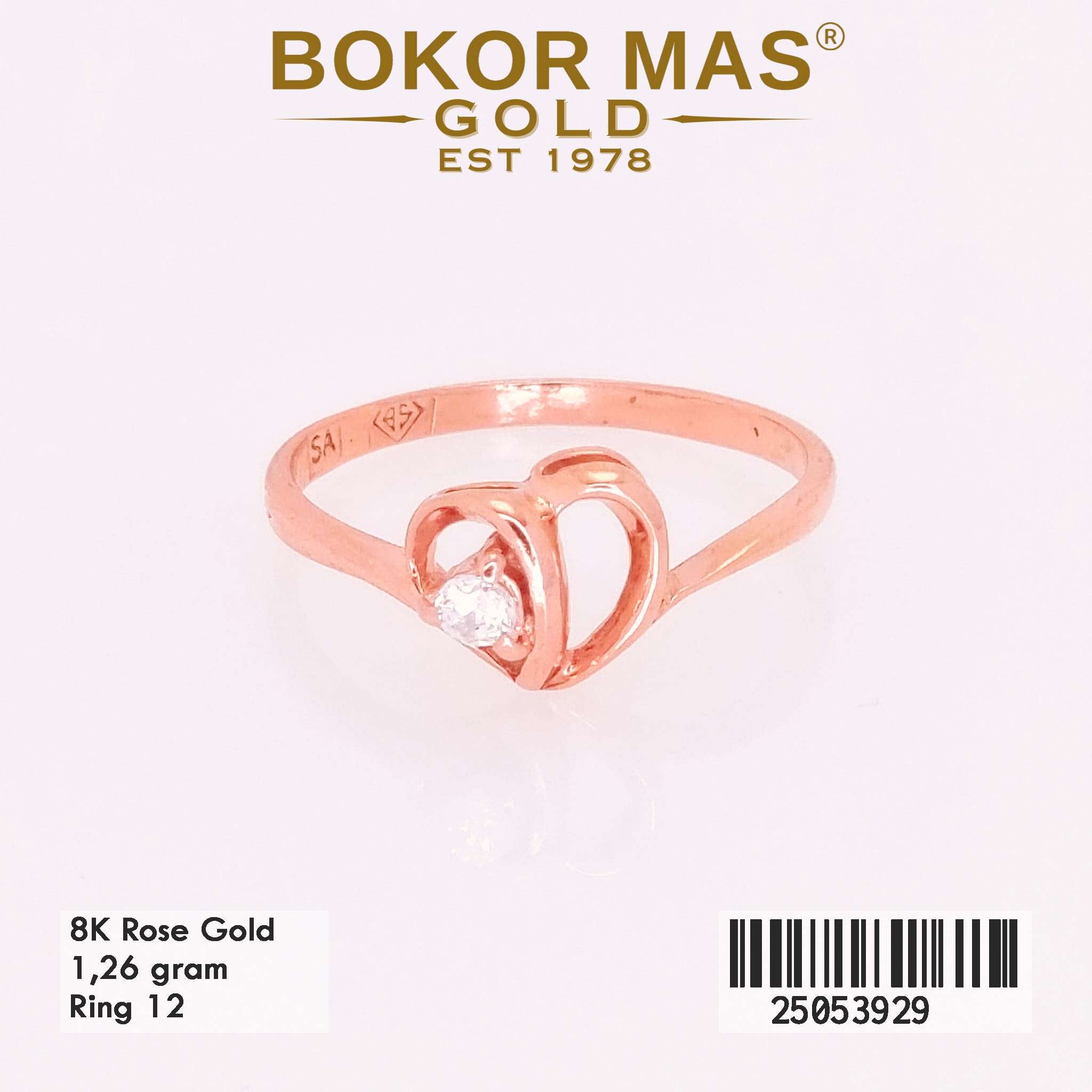 Cincin Emas Variasi Hati Permata - 25053929 - 8K