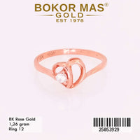 Cincin Emas Variasi Hati Permata - 25053929 - 8K