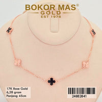 Kalung  Emas Clover Variasi Permata - 24082041 - 17K