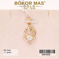 Liontin Emas Love Variasi Permata Bunga - 24075628 - 8K