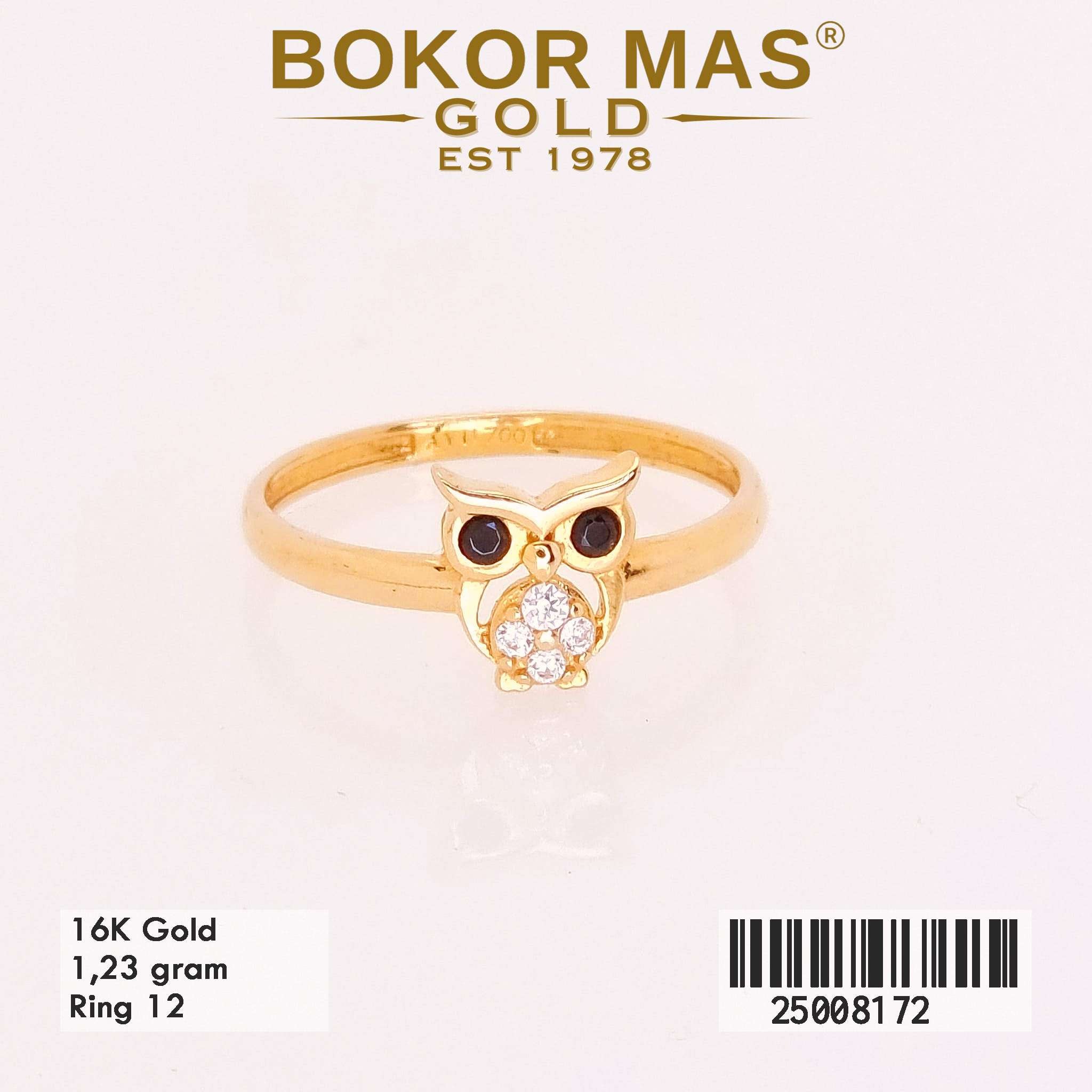 Foto Cincin Emas Asli Cincin Model Owl  - Perhiasan Asli Bokormas Gold