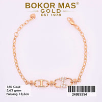 Gelang Emas Rantai Variasi Permata - 24089394 - 16K