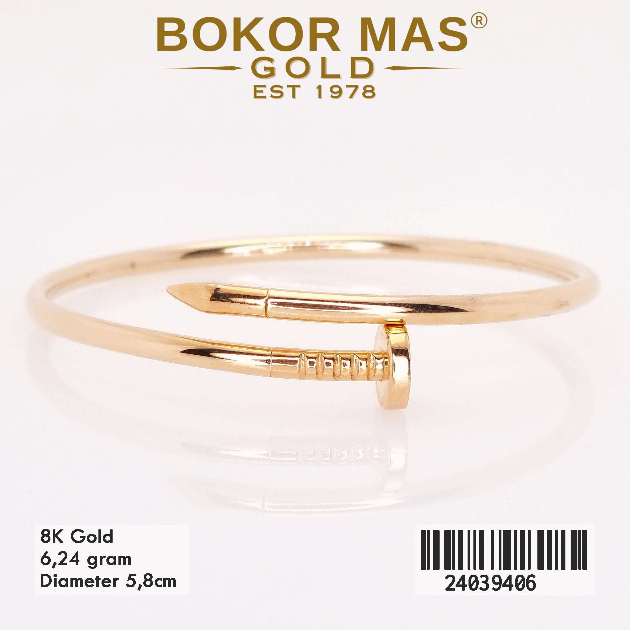 Gelang Kaku Variasi Tanpa Permata - 24039406 - 8K