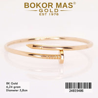 Gelang Emas Kaku Variasi Tanpa Permata - 24039406 - 8K