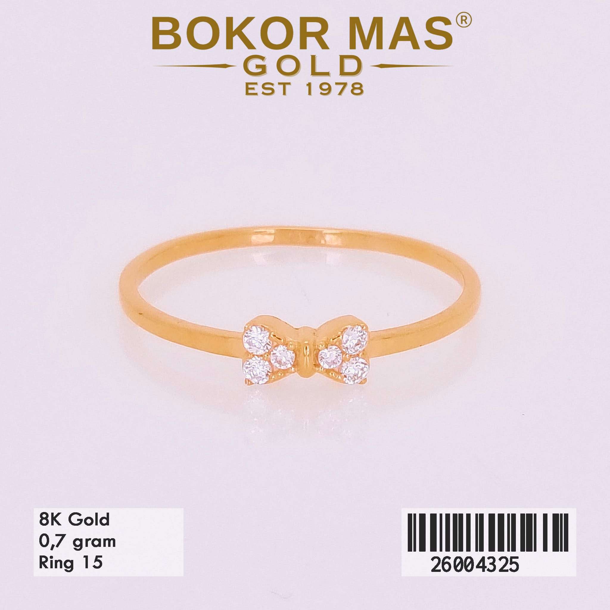 Foto Cincin Emas Asli Cincin Variasi Pita 8K - Perhiasan Asli Bokormas Gold