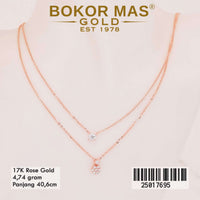Kalung Emas Variasi Dua Layer Permata - 25017695 - 17K