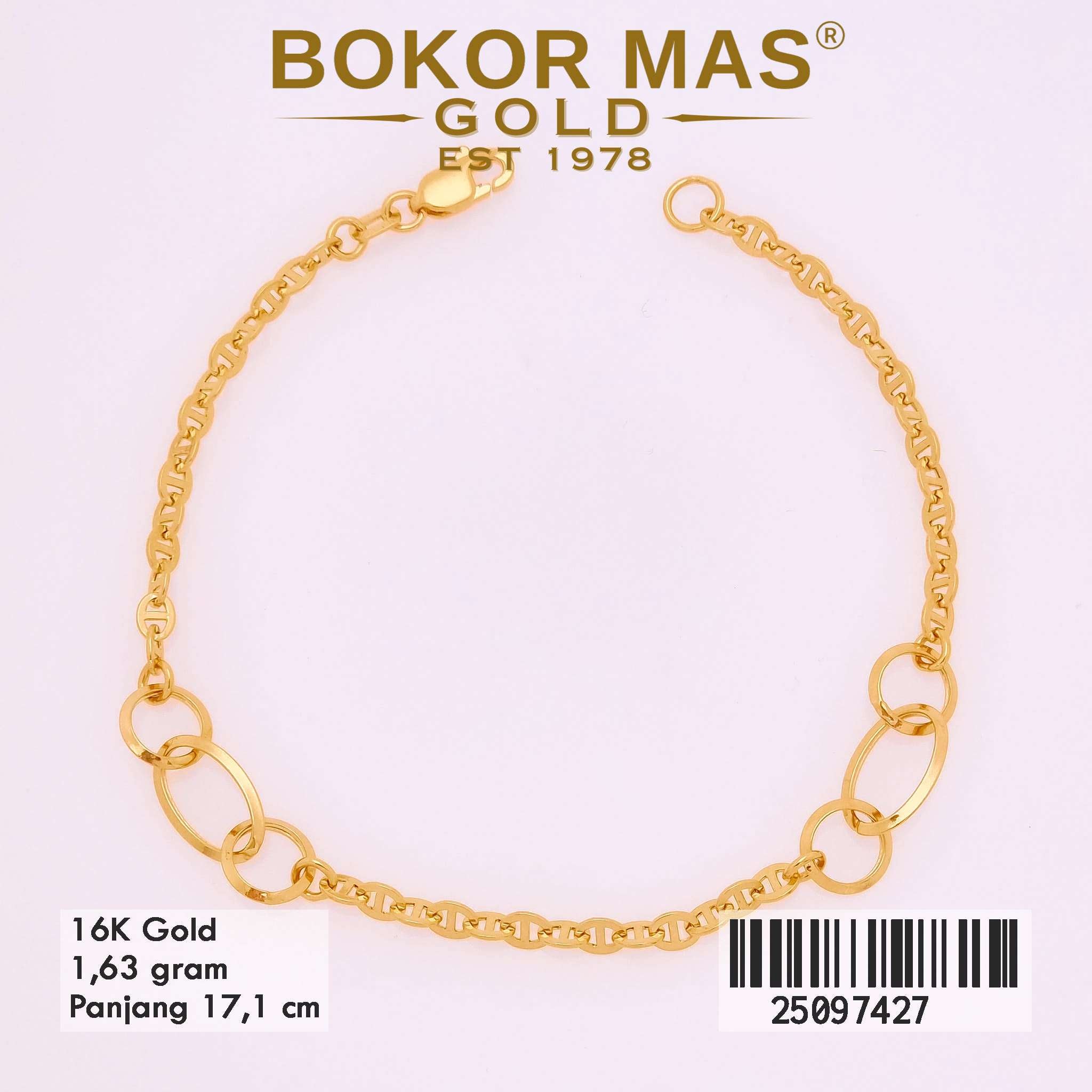  Gelang Rantai Hermei Variasi Plakatau - 25097427 - 16K