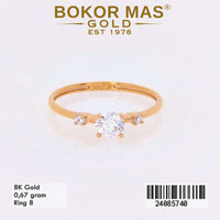 Cincin  Emas Variasi Stone Mini - 24085740 - 8K