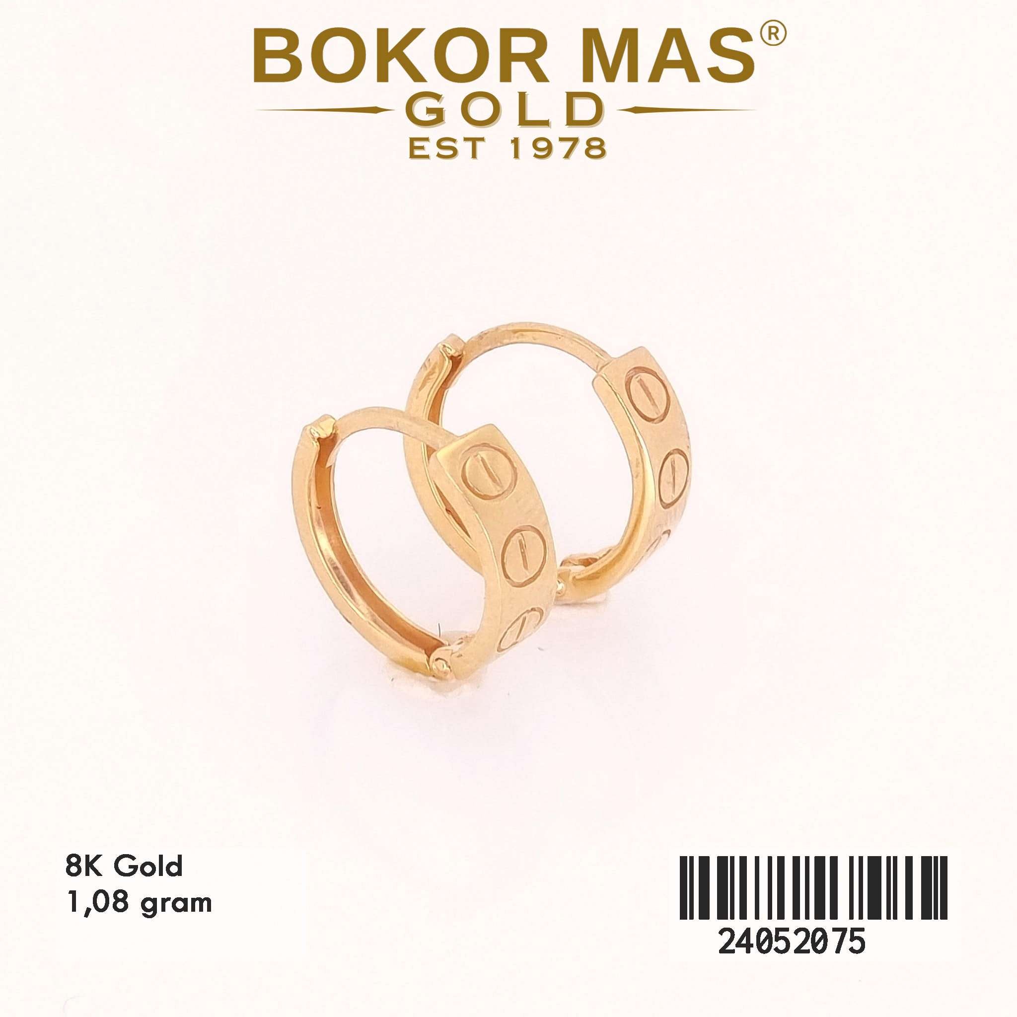 Anting Klip Ctr Variasi Tanpa Permata - 24052075 - 8K
