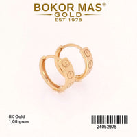 Anting Emas Klip Ctr Variasi Tanpa Permata - 24052075 - 8K