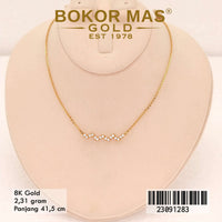Kalung Emas Siyem Variasi Permata - 23091283 - 8K