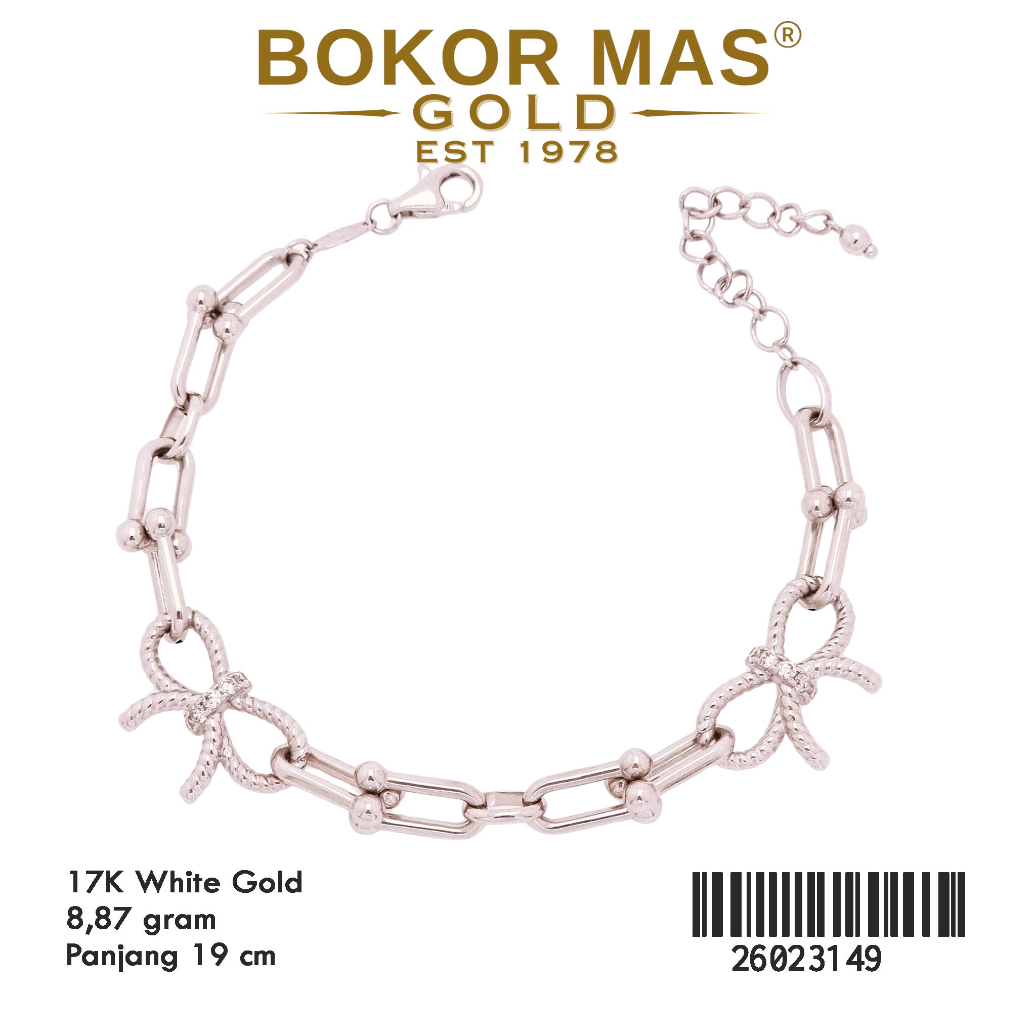 Gelang Rantai Variasi Pita - 26023149 - 17K