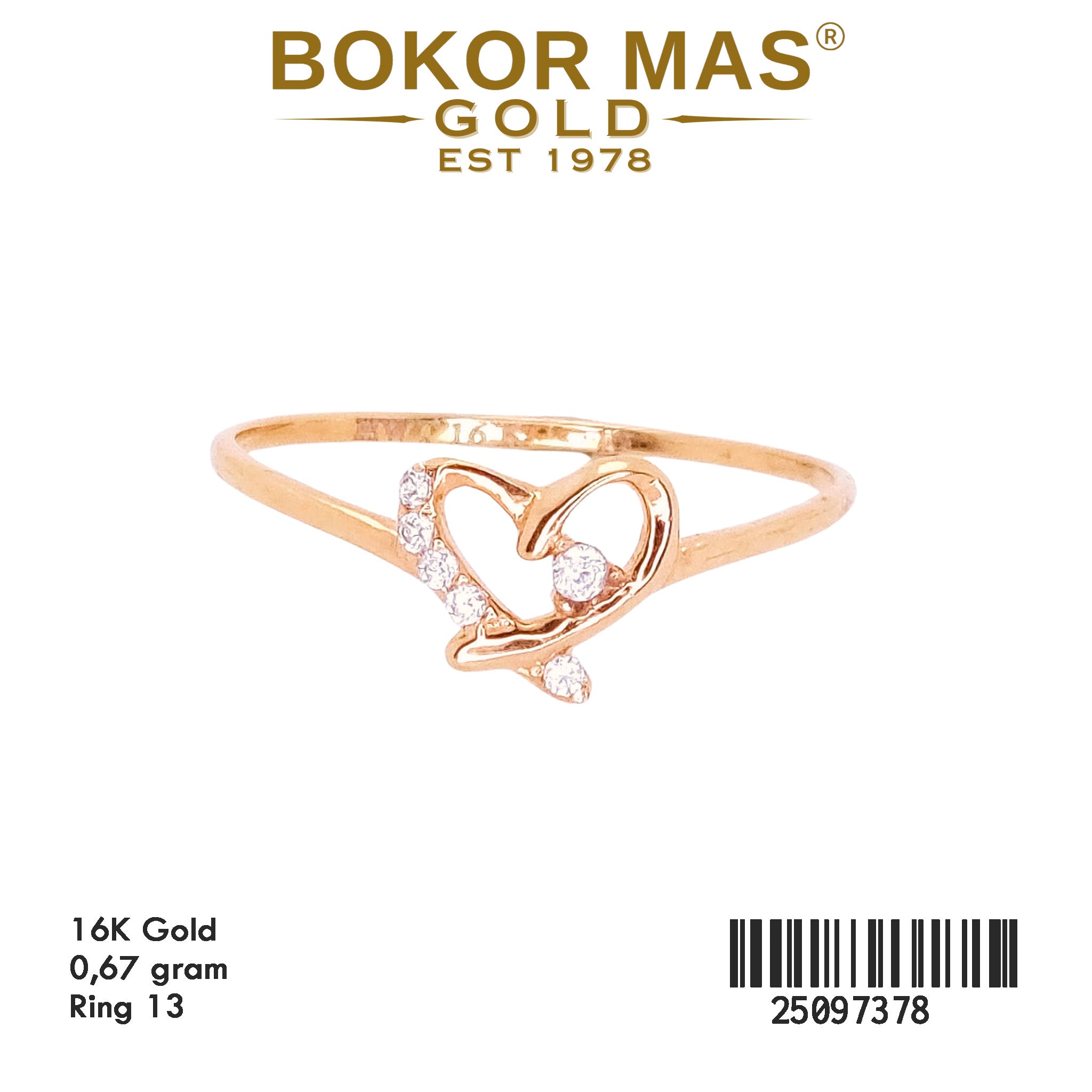 Cincin Variasi Hati Permata - 25097378 - 16K