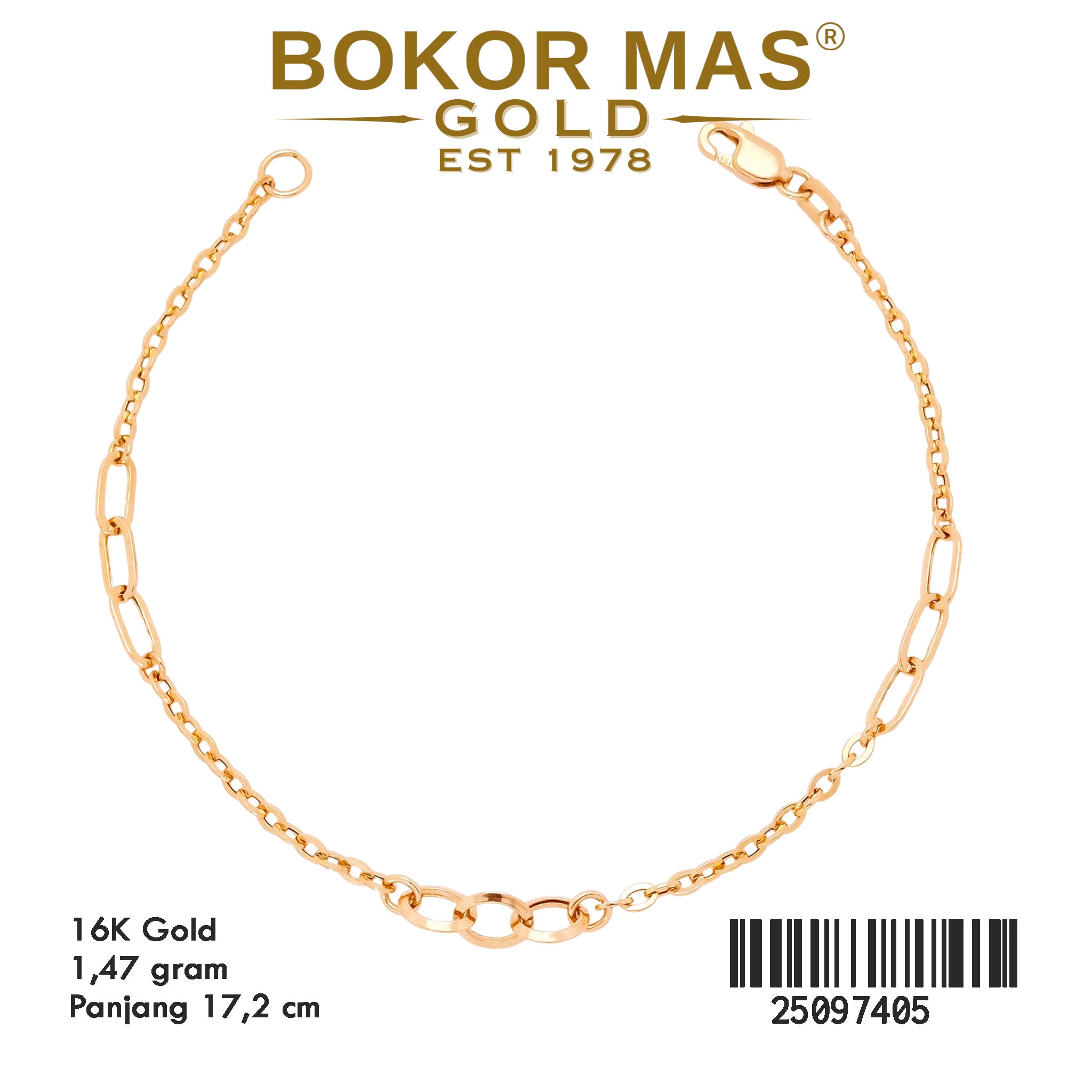 Gelang Rantai Variasi Mix Hollo - 25097405 - 16K