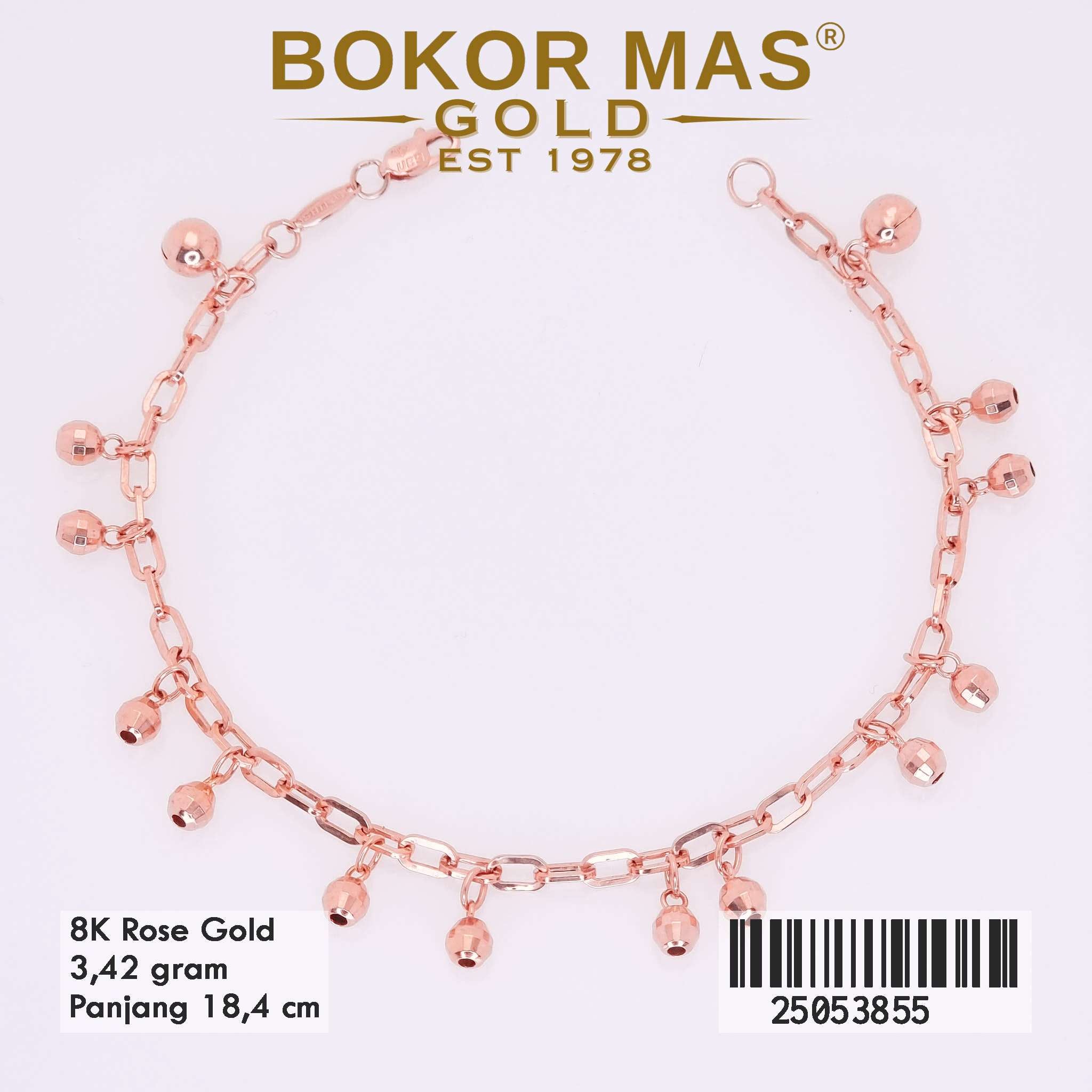 Gelang Emas Rantai Variasi Mainan Bola Gantung Muter - 25053855 - 8K