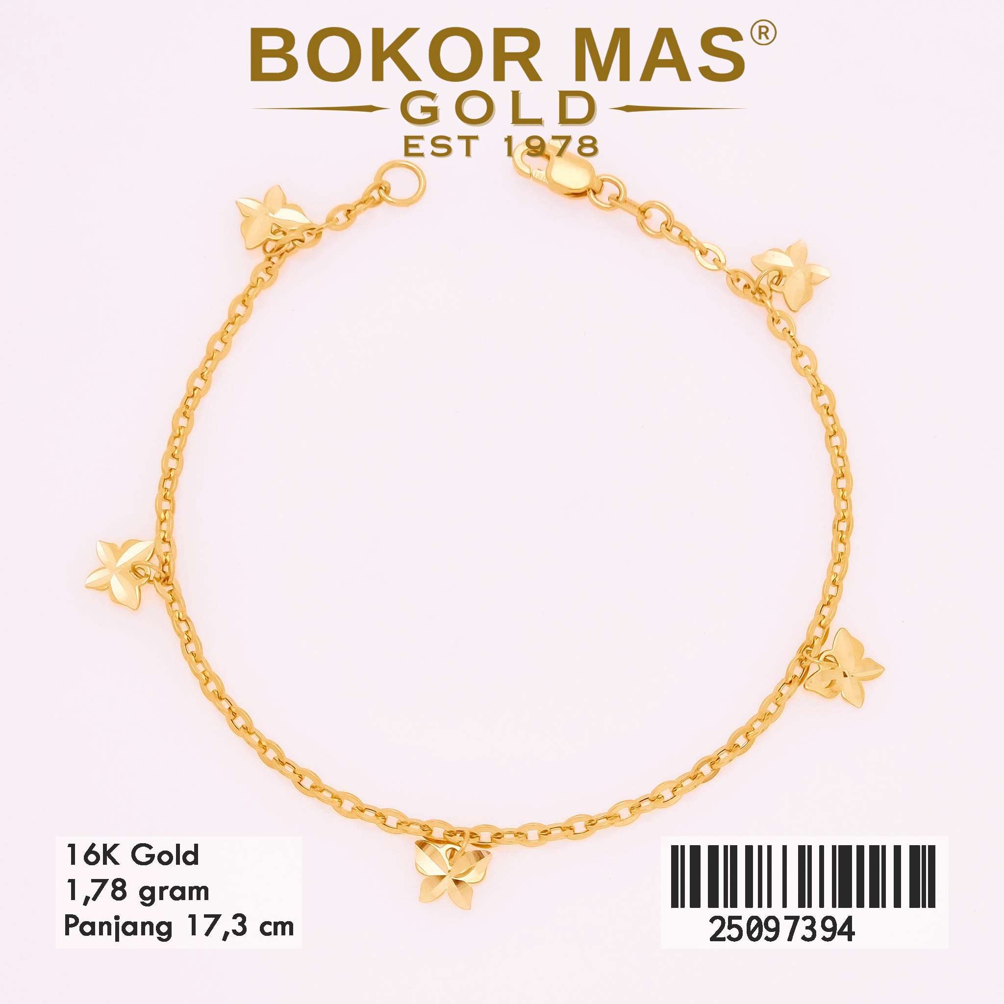  Gelang Rantai Hollo Variasi Kupu - 25097394 - 16K