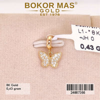 Liontin Emas Variasi Permata Kupu - 24087366 - 8K