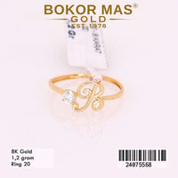 Cincin Emas Variasi Huruf R - 24075568 - 8K