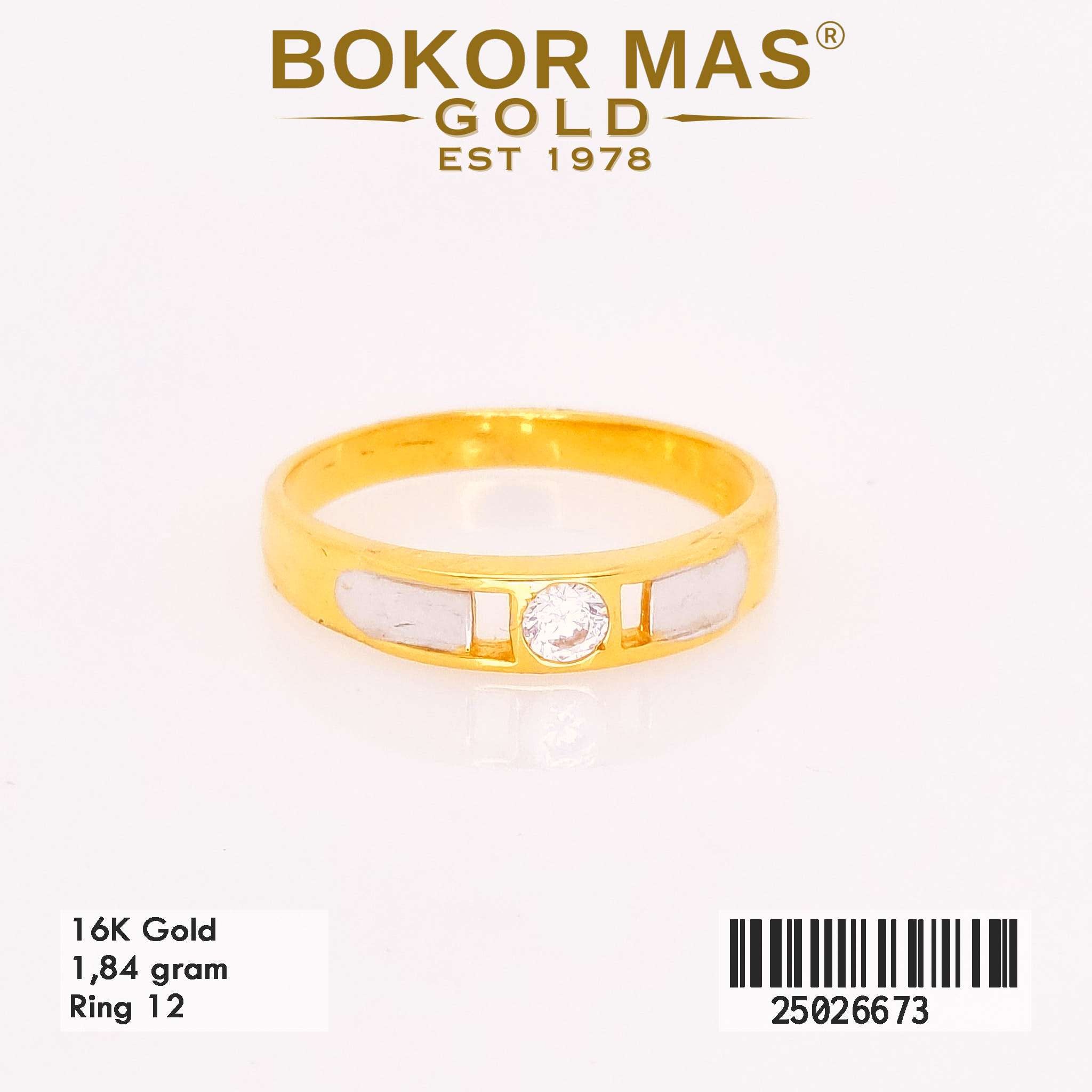 Foto Cincin Emas Asli Cincin Nikah Permata  - Perhiasan Asli Bokormas Gold
