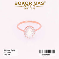 Cincin Emas Variasi Bunga Permata - 25054560 - 8K
