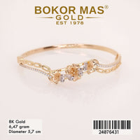 Gelang  Emas Bangkok Variasi Bunga - 24076432 - 8K