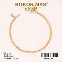 Gelang Emas Rantai Variasi Hollotifani - 24076264 - 8K