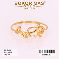 Cincin Emas Variasi Rose Tanpa Permata - 25048179 - 8K