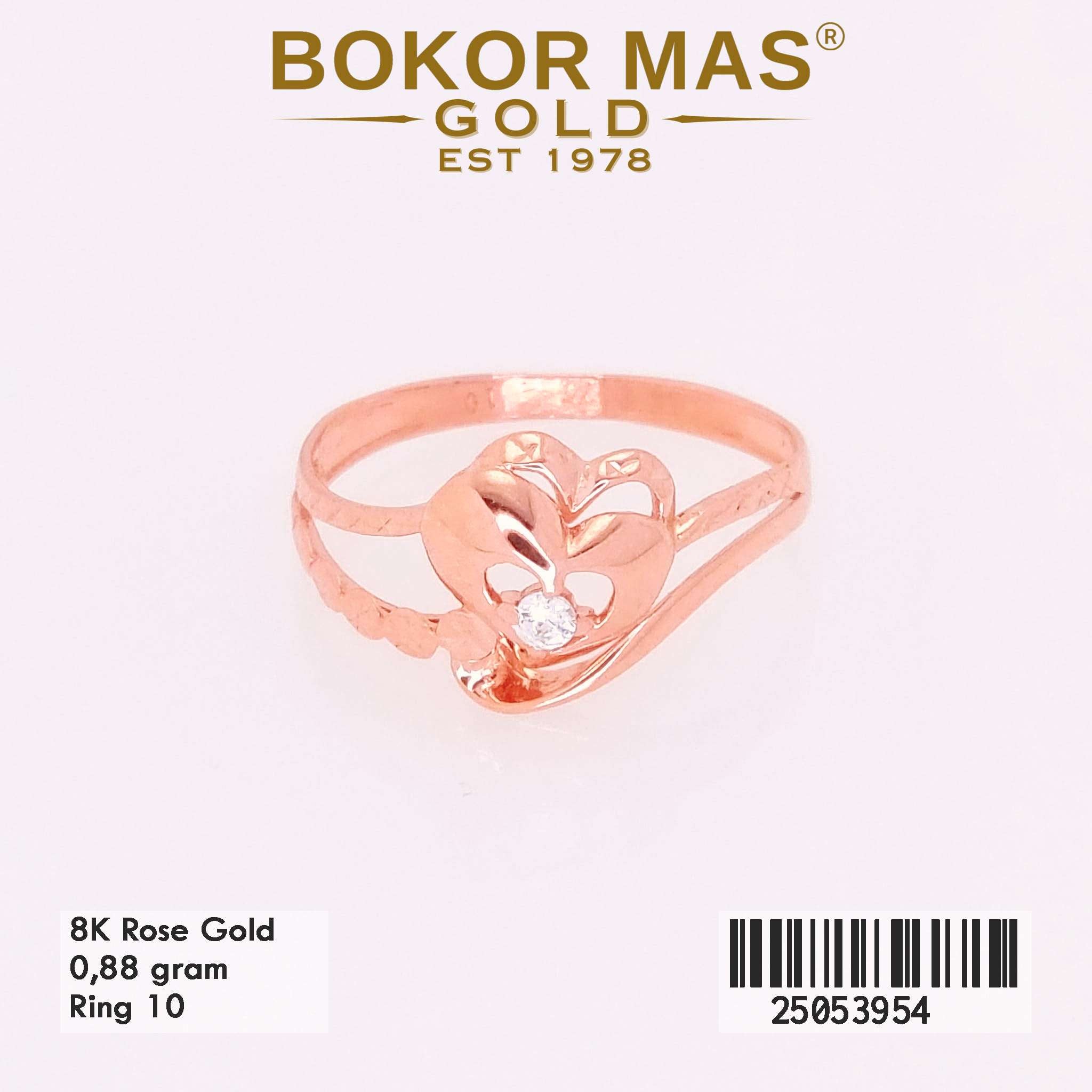 Cincin Emas Variasi Hati Permata - 25053954 - 8K