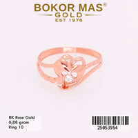 Cincin Emas Variasi Hati Permata - 25053954 - 8K