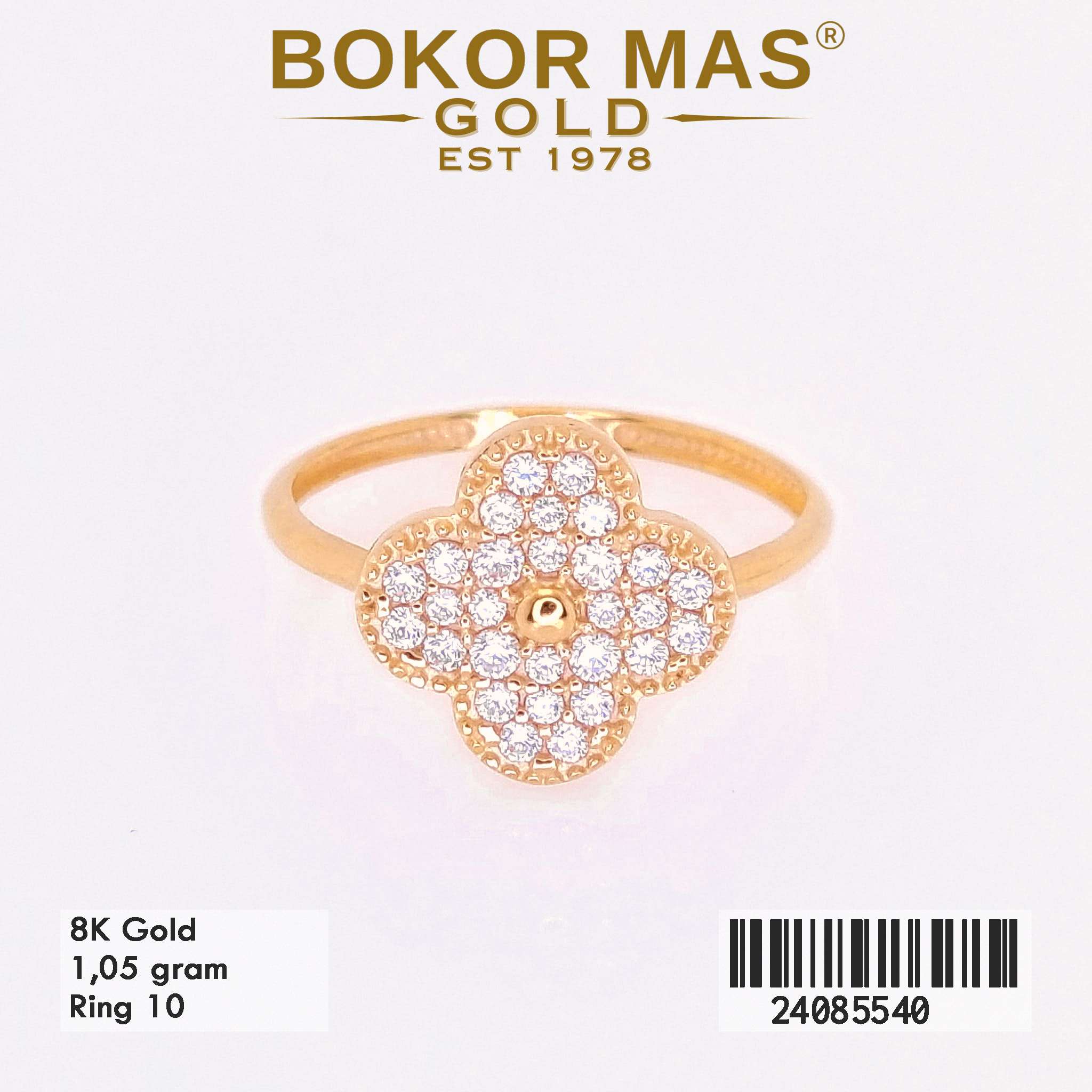 Cincin Variasi Clover Permata - 24085540 - 8K