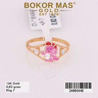 Cincin Emas  Anak Variasi Dino Pink - 24086448 - 16K