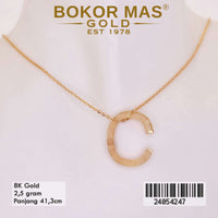 Kalung  Emas Huruf C Variasi - 24054247 - 8K