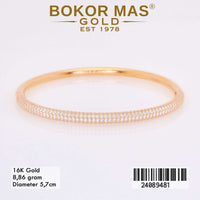 Gelang Emas Kaku Variasi Full Mata - 24089481 - 16K