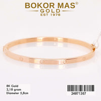 Gelang Emas Kaku Ctr Tanpa Permata - 24071367 - 8K