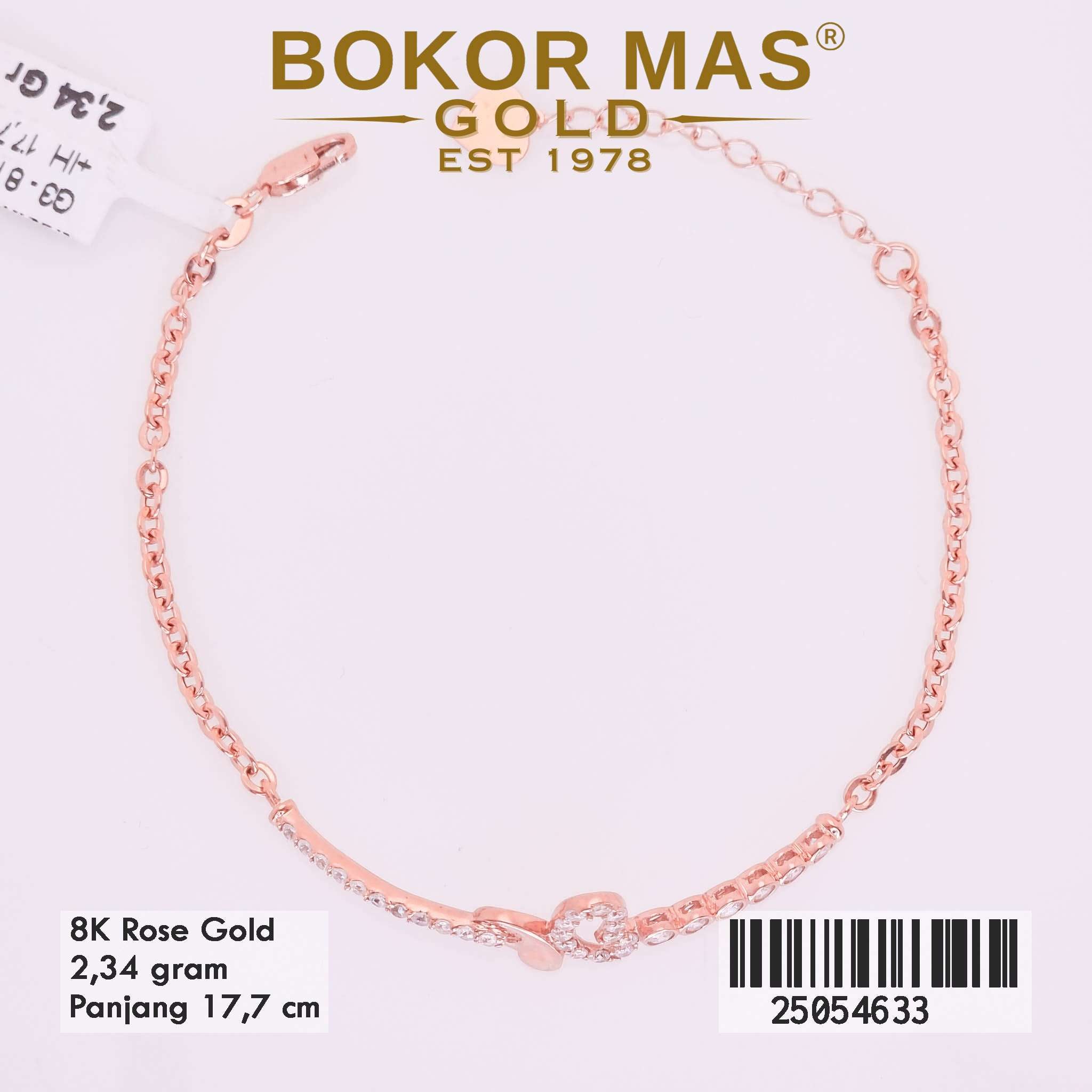 Gelang Emas Rantai Variasi Permata - 25054633 - 8K