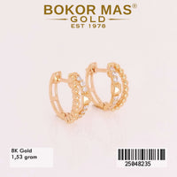 Anting Emas Klip Variasi Permata - 25048235 - 8K