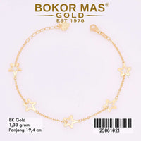 Gelang Emas Rantai Variasi Bintang - 25061021 - 8K